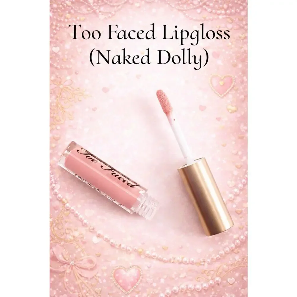 Lot Of 3 - Too Faced -Lip Gloss- Naked Dolly -Travel Size- 0.05 oz ea/ 1.5 g ea
